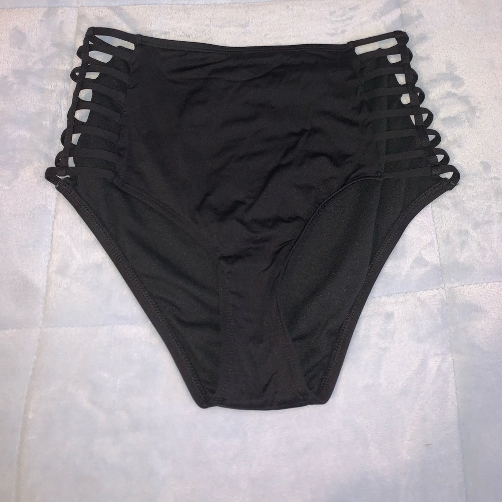 High Waisted Black Bikini Bottoms